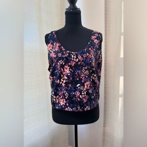 We Wander Floral Performance Tank Sports Bra Sz 2X Althleisure Gym Yoga